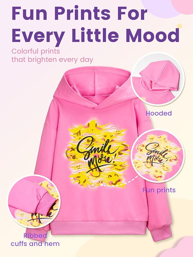 WELAKEN Sweatshirts for Girls Toddler & Kids II Little Girl's Pullover Tops Sweaters & Hoodies