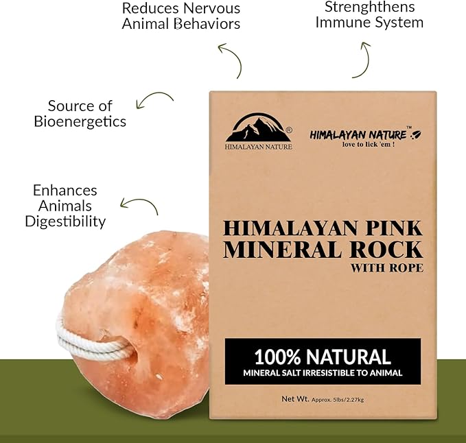 Salt Lick for All Animals – 100% Natural Pure Salt Rock for Horses, Rabbits, Cattle and Livestock – Long Lasting | Pack of 2