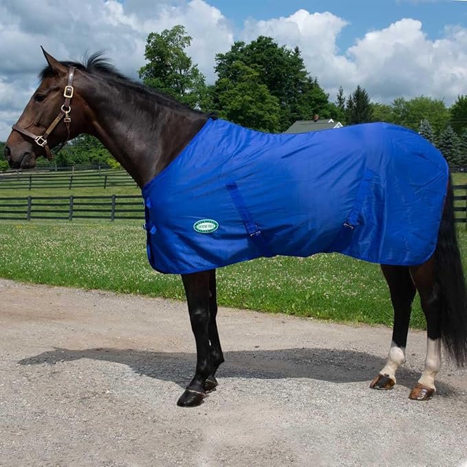 Country Pride Solid Color Cotton Poly Summer Stable Sheet (80, Blue)