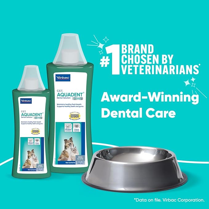 Virbac C.E.T. Aquadent Dental Solution for Dogs and Cats (500 ml)