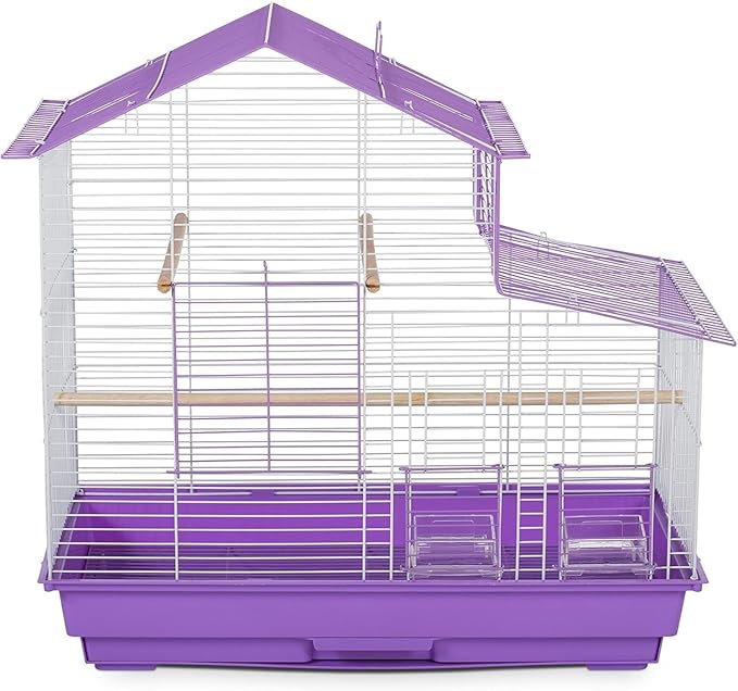 Framhouse Fresh House-Style Bird Cage with Elegant Architectural Design, Durable Construction, Spacious Interior, and Comfortable