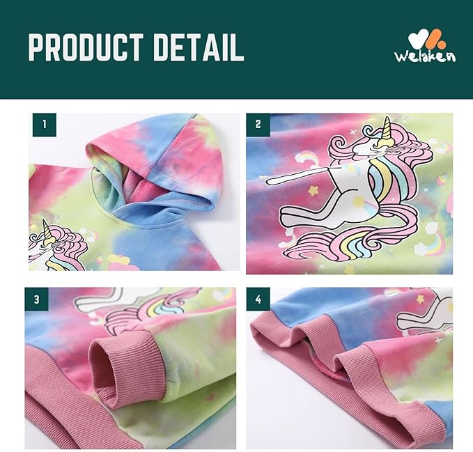 WELAKEN Sweatshirts for Girls Toddler & Kids II Little Girl's Pullover Tops Sweaters & Hoodies