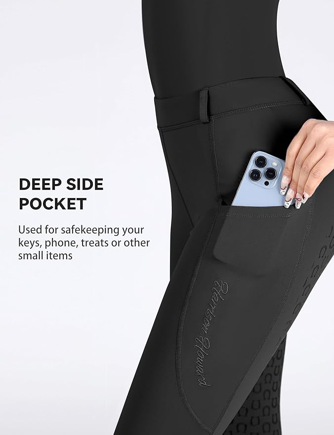 Harrison Howard Women's Horse Riding Pants Double Pocket Silicone Full-Seat Breeches Equestrian Breeches
