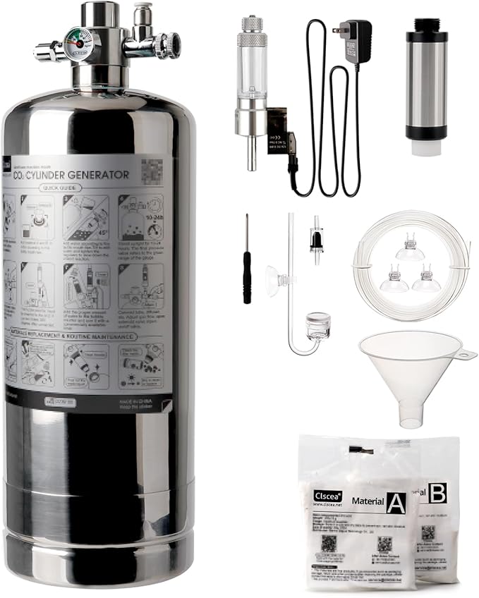 4L Aquarium CO2 Generator Complete kit with 600g +600g raw Materials,G802S