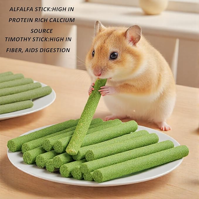 Bunny Chew Stick Rabbit Toy Treat 400g 4 in 1 Molar Stuff 100% Organic Natural Snack Apple Branch Sweet Bamboo Timothy Hay Alfalfa Food Clean Teeth Hamster Chinchilla Parrot Gerbil Squirrel