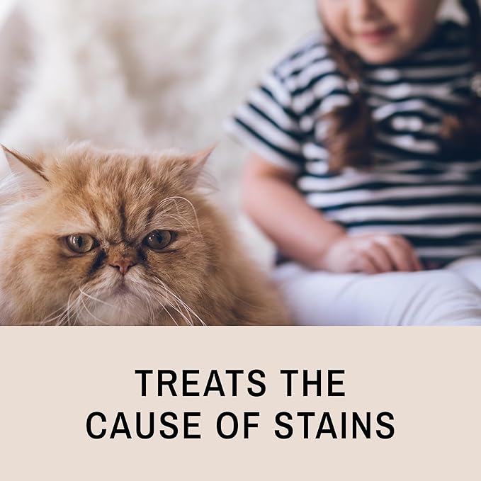 Eye Envy Tear Stain Remover Solution for Cats. 100% Natural, Safe. Treats The Cause of Stains. Recommended by Breeders, Vets, Groomers. Remove Eye Stains from Persians and Exotics. 32 oz. Made in USA