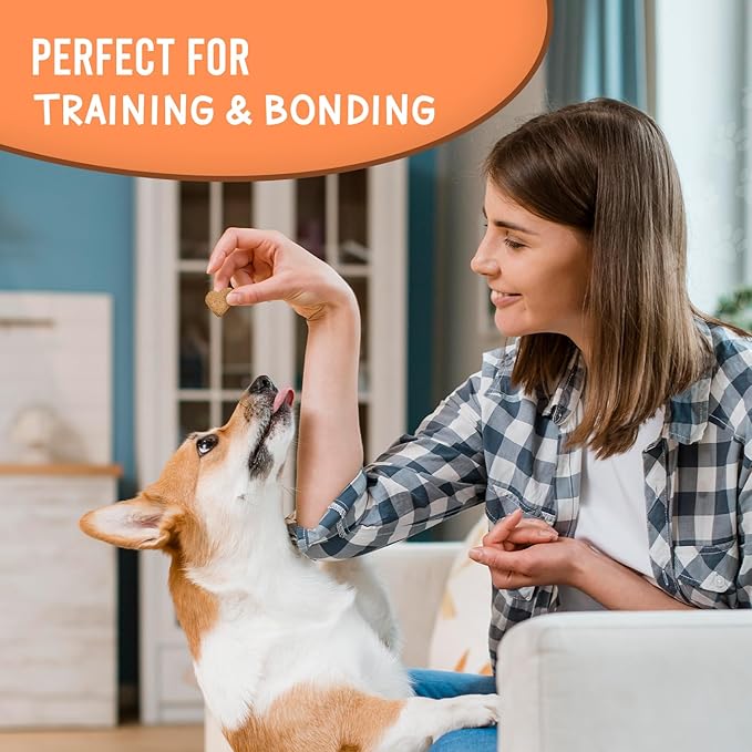The Much-Loved Dog!™ Peanut Butter Dog Treats – Natural Biscuits for Small Dogs & Large Breeds – Healthy Puppy Treats for small dogs Made in USA, Training Snacks for All Breeds (3 Pack, Peanut Butter)