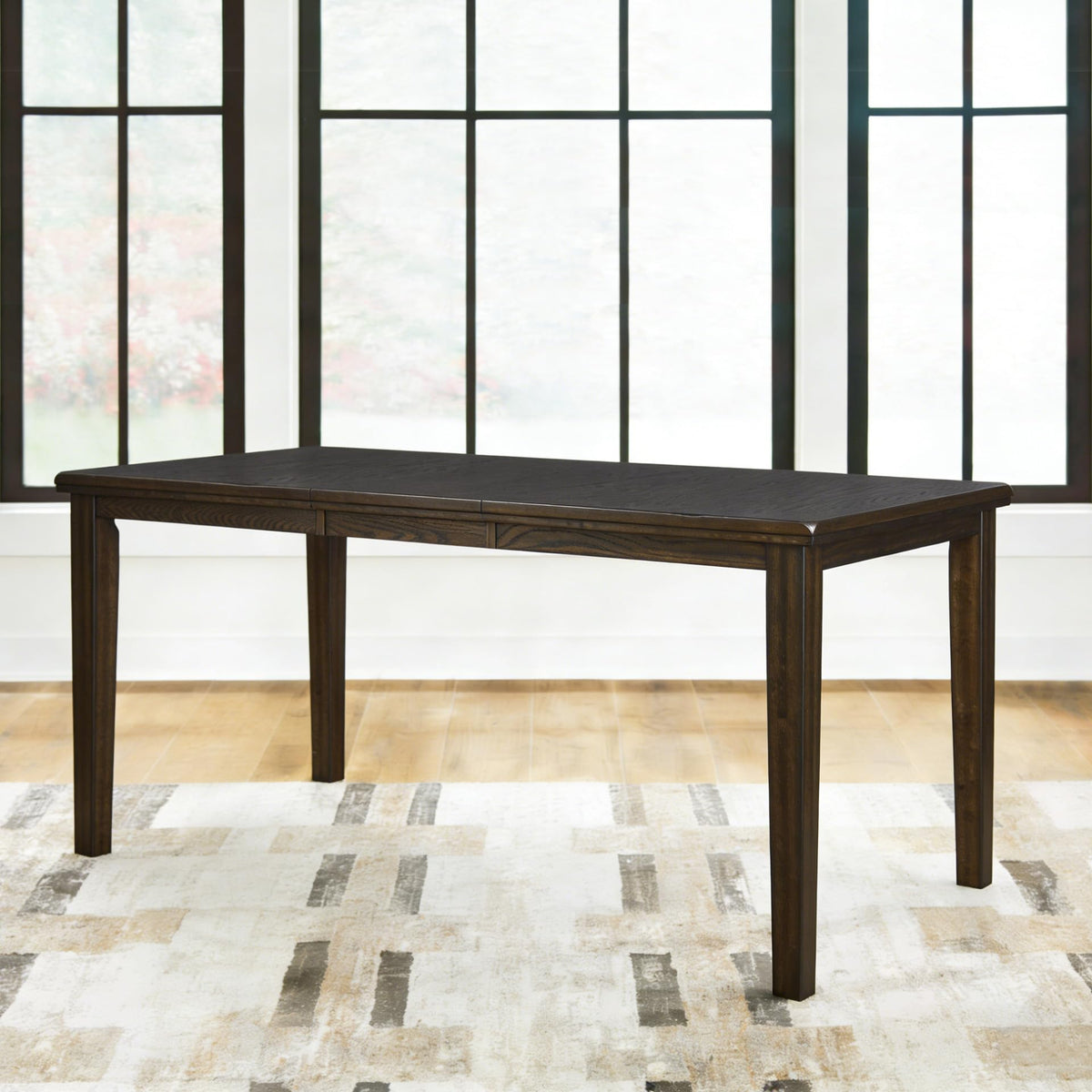 Wood Counter Height Extendable Dining Table