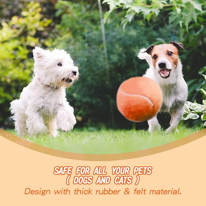 susu & wuwu Giant Tennis Ball for Dogs Yellow Big Tennis Ball for Dog Birthday Gift 9.5" Pet Toy Balls for Small/Medium/Large Dogs