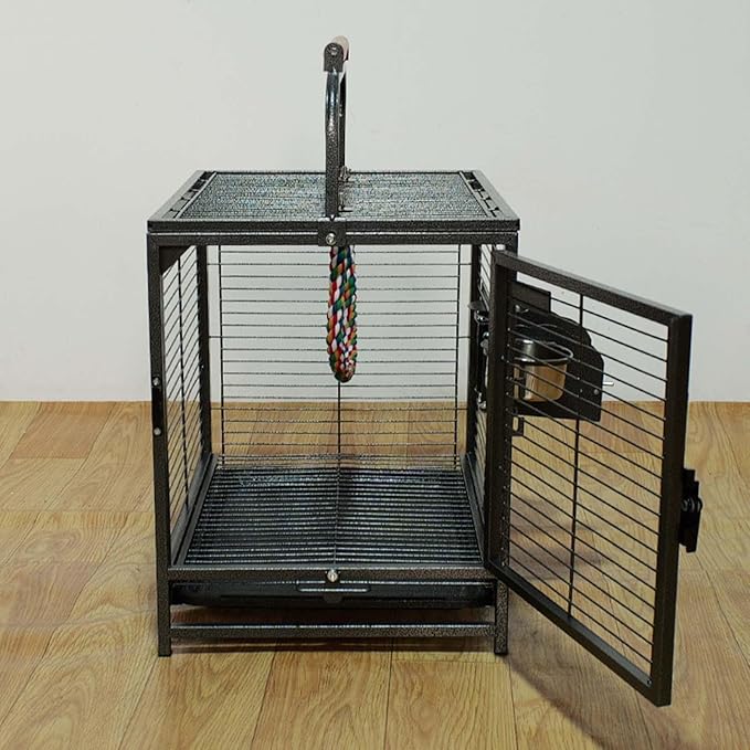 Cage Carrier Birdcage Sturdy Lightweight Bird Cage with Handle for Cockatiels Hedgehogs Lovebirds Parrots Finches