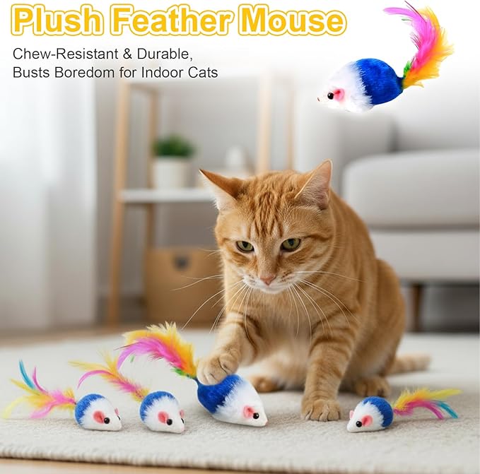 3-Pack Interactive Cat Toys Ball for Indoor Cats＆Dog,Automatic Cat Toy with Elastic Mesh Tail,Rechargeable Rolling Kitten Toy,Include 12 Cat Spiral Spring,Cat Enrichment Toys for Indoor Cats