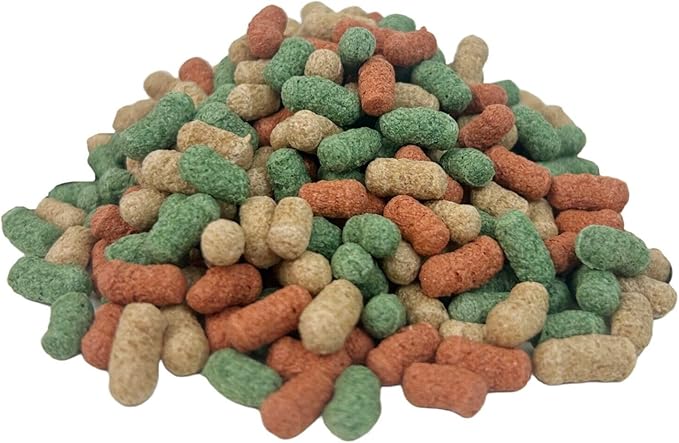 Aquatic Foods Inc. Koi, Pond & Turtle 7/16" x 5/32" 25% Protein Floating Sticks. Spirulina, Color Enhancing & Wheat Germ Sticks for Koi, All Pond Fish, Aquatic Turtles...WL…1-lb Poly Bag