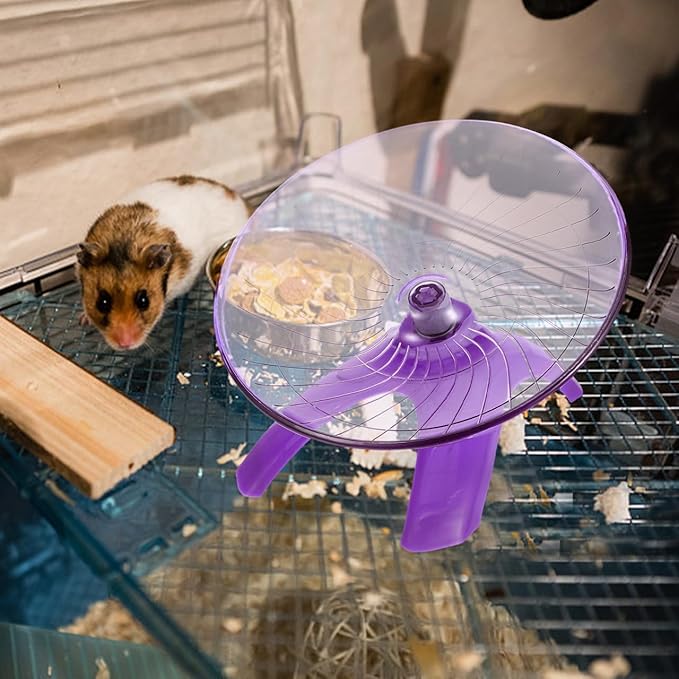 POPETPOP Silent Hamster Running Wheel 7 Inch Exercise Toy for Hamsters Gerbils Mice Hedgehogs Squirrels Quiet Fitness Wheel for Small Pets