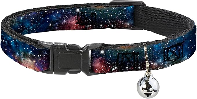 Cat Collar Breakaway Space Dust Collage 8 to 12 Inches 0.5 Inch Wide