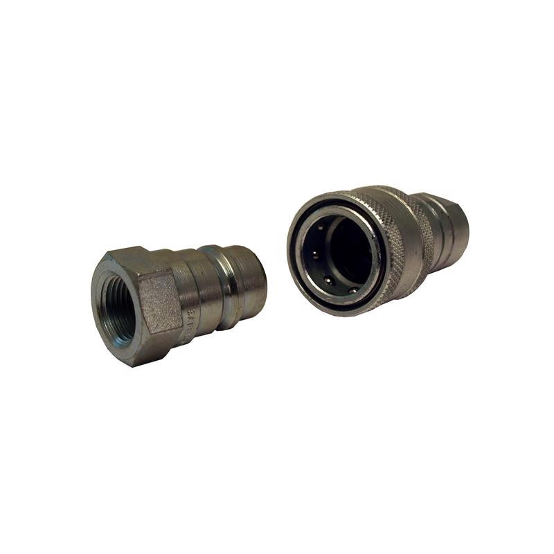 Apache Steel 3/8 in. D X 3/8 in. D Hydraulic Coupler 39040910 2 pk
