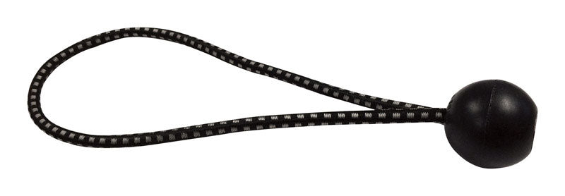 AHC Black Bungee Ball Cord 9 in. L X 0.2 in. 50 lb DR77346 1 pk, Pack of 50