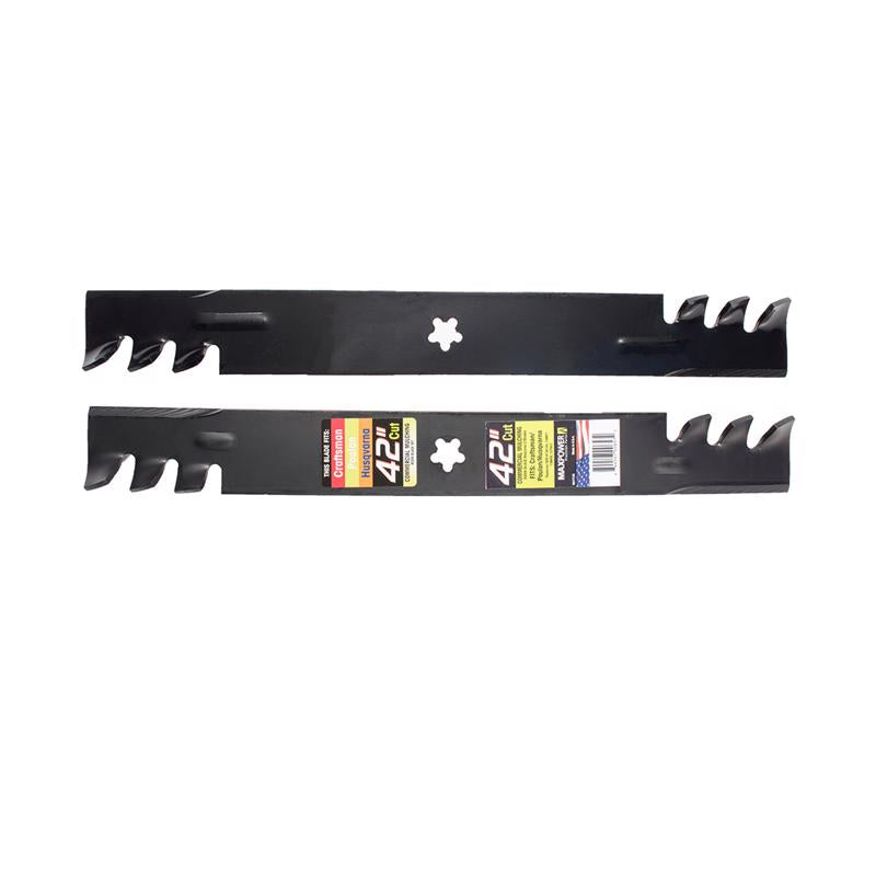 MaxPower 42 in. Mulching Mower Blade Set For Riding Mowers 561713X 2 pk