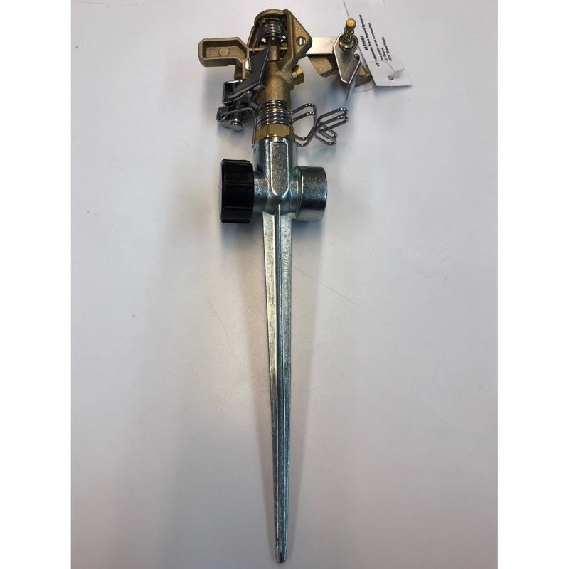 Quality Valve and Sprinkler Irrigator Pro Brass Non-Tipping Base Impulse Sprinkler 6361 sq ft 423039 1 pk