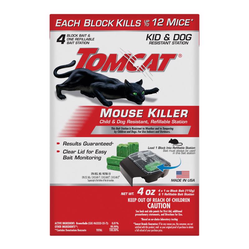 Tomcat Bait Station and Bait Blocks For Mice 4 oz 0371720 1 pk