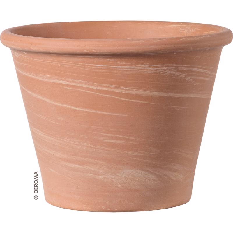 Deroma Duo White 6.39 in. H X 8.3 in. D Clay Vasum Planter Terra Cotta 5021WP98Z