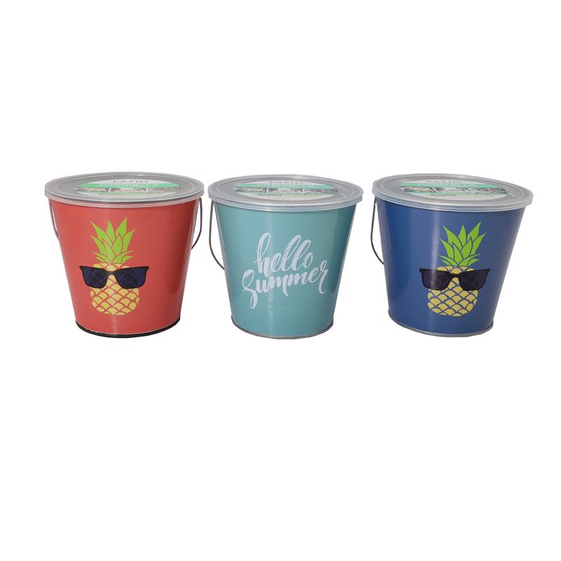 Patio Essentials Citronella Bucket Candle For Mosquitoes/Other Flying Insects 18 oz 21092PR, Pack of 6