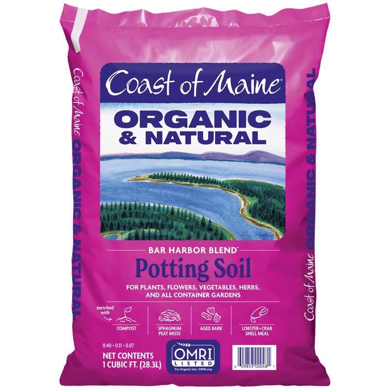 Coast of Maine Bar Harbor Blend Organic Flower and Plant Potting Soil 1 cu ft BH1000