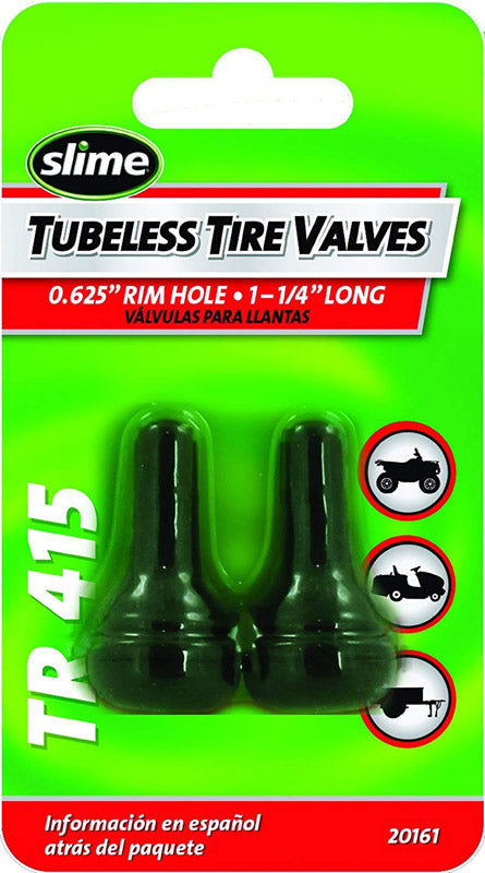 Slime Rubber 1 psi Tubeless Tire Valve 20161 2 pk