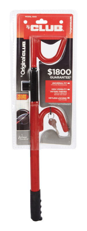 The Club Red Steering Wheel Lock For Fit Most Vehicles 1000 1 pk