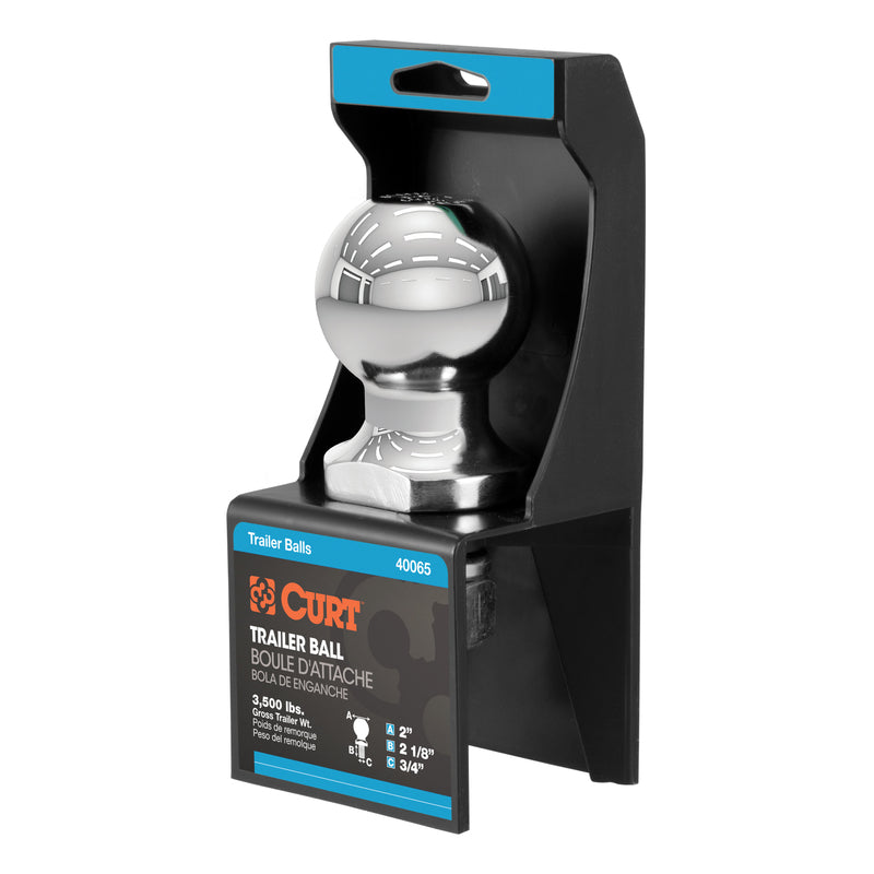 CURT 3500 lb. cap. 2 in. Hitch Ball 40065