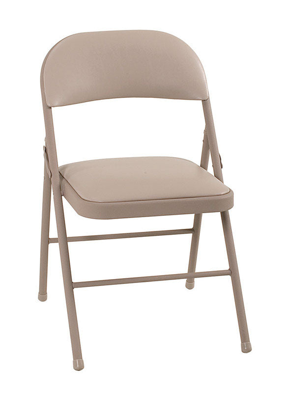 Cosco Antique Sand Vinyl Folding Chair 14-993-ANT4 1 pk, Pack of 4