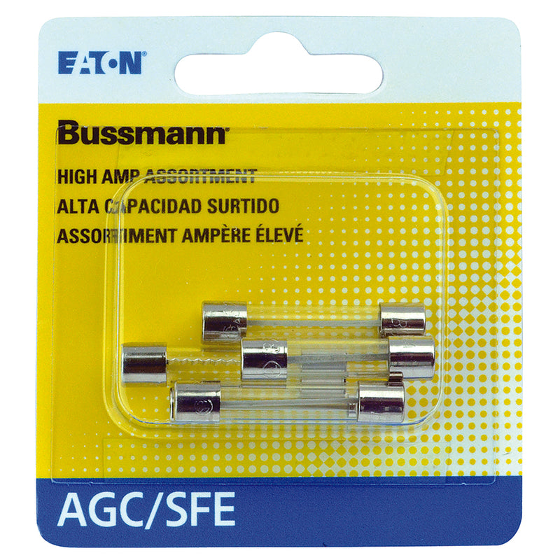 Bussmann 30 amps AGC Clear Glass Tube Fuse BP/AGC-SFE-A5RP 4 pk
