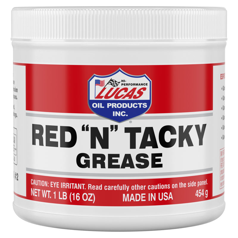 Lucas Oil Products Red 'N' Tacky Red Lithium Grease 16 oz 10574