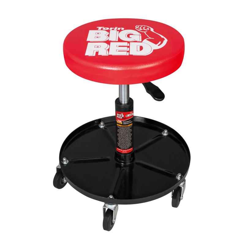 Torin Big Red 4.5 in. H Adjustable Pneumatic Creeper Seat With Tray TR6351
