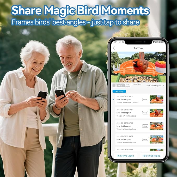 Smart AI Bird Feeder with Camera,2.5K HD Live View,Solar Powered,Instant Birds Species Recognition,Real Time Alerts,Wireless Birdhouse with Night Vision,Green
