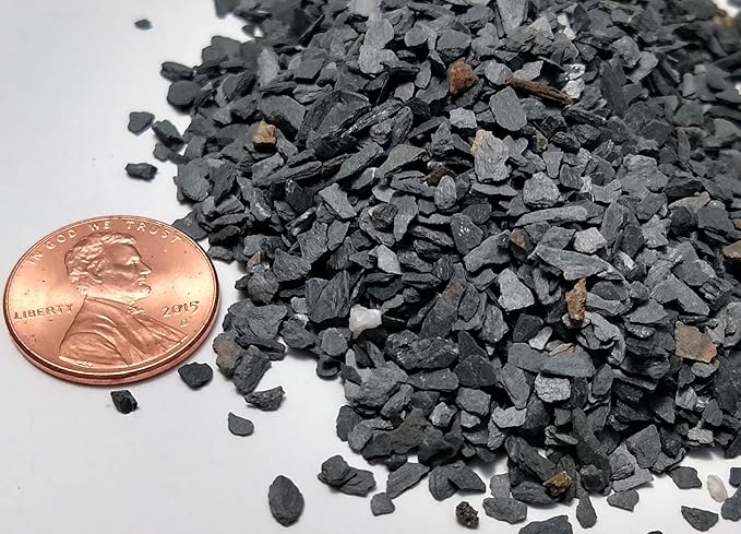 Small World Slate & Stone Natural Coarse Sand Gravel Substrate USA Sourced and Packaged for Aquascaping Planted, Freshwater and Saltwater Tanks - Gravel Size Approx. 1/32" to 1/8" (14 lbs)
