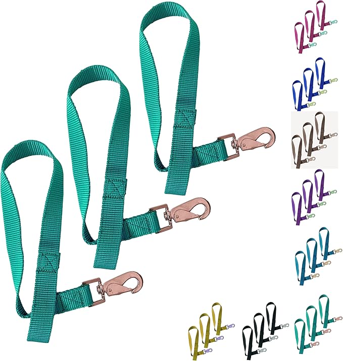 Majestic Ally Pack of 3 Horse Bucket Strap Hangers – Practical and Easy Design for Indoor or Outdoor Use -Set of 3,-1"x22"