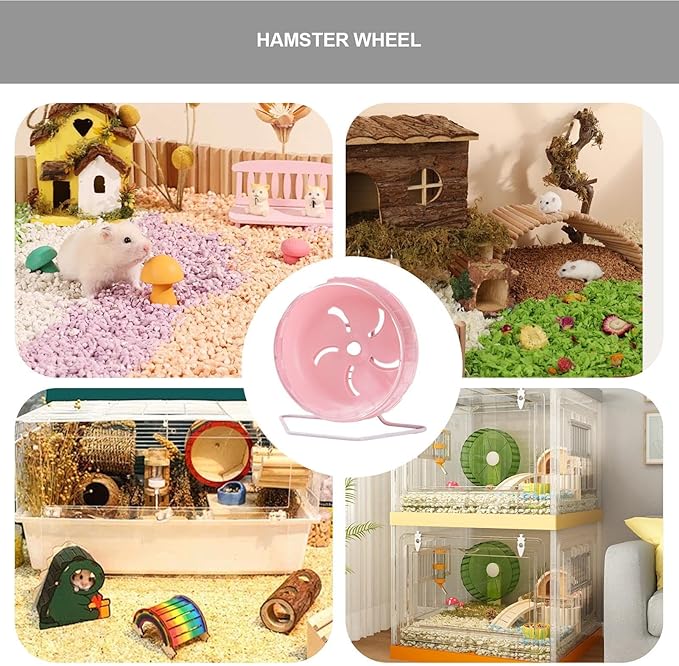 Doefo Silent Hamster Wheel 6 Inch - Quiet Hamster Wheel Dwarf Hamster Toys | Hamster Exercise Wheels Small Animal Toys, Exercise Wheel for Hamsters, Gerbils, Mice, Hedgehog