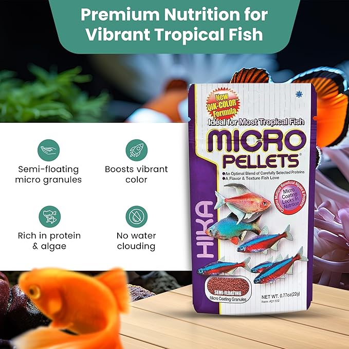 Micro Pallets Fish Food 0.77 oz (Pack of 3) Including Trinity Treats Microfiber Cleaning Cloth(Micro Pallets Fish Food)