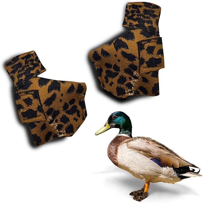 Duck Shoes for Injured Feet – Protective Neoprene Footwear for Ducks, Protective Shoes for Birds with Injured feet, Bumblefoot Relief - Small, 2.5’’ Max. Inside Width - Leopard