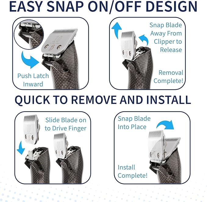 Detachable A Series 15 Blade Dog Grooming Cut Length 3/64" - 1.0mm Japanese Carbonized Steel Blades 15 Clipper Blades and Dog Clipper Blades 15 Compatible A5 Series Clipper for Dogs(15)