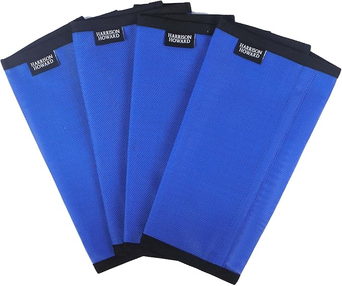 Harrison Howard Loose-Fitting Horse Fly Leggings Breathable, Tear-Resistant Fine Mesh Leg Guards Stay-on Comfortable Fly Boots (Set of 4) Blue Yearling