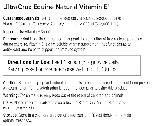 UltraCruz Equine Natural Vitamin E®, Powder, 4 lb