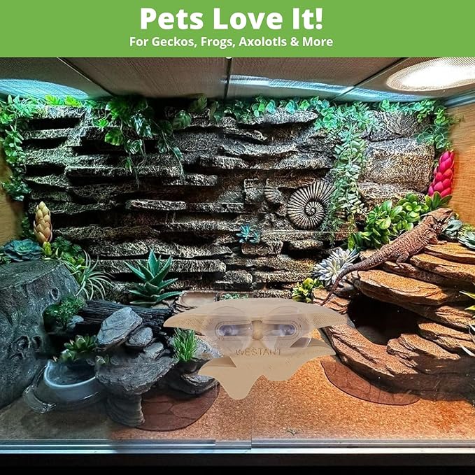 Mushroom Decor for Reptile Tank, Fish Tank, Pet-Safe Bearded Dragon Tank Accessories, Realistic Terrarium Plants for Leopard Geckos, Crested Geckos, Tree Frogs, Snakes (Cocoa, Trio Cap)