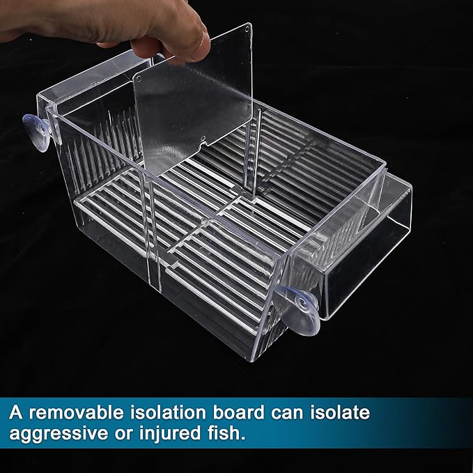 Aquarium Fish Breeder Box, Breeder Box with 2 Suction Cups, Breeder Box for Fish Tank, Large