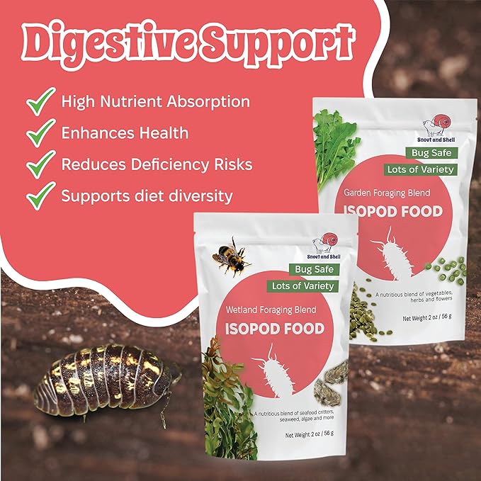 Isopod Foraging Bundle - Garden Foraging Blend and Wetland Foraging Blend