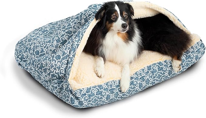 Snoozer Pet Products Luxury Rectangle Cozy Cave, Wag Collection, Large, Ramey Oxford