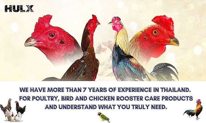 HULX Super Green 10 CC. Rooster Booster Health Care Protection, Quickly Recover Chicken Rooster from Sick, Heal Wounds Pain, Recovery Energy Increase Immunity Poultry & Bird