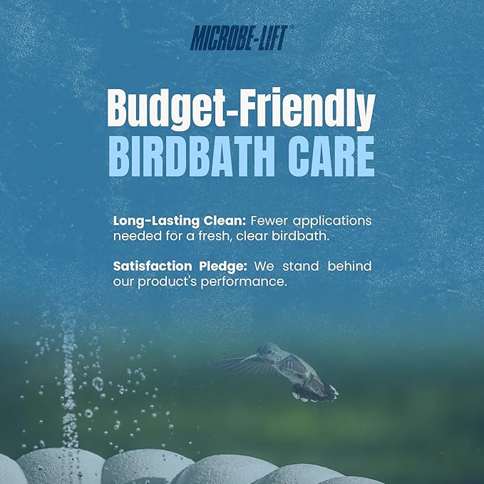 Microbe-Lift Soy-Based Birdbath & Statuary Cleaner – 32 Oz – Safe for Birds – Cleans Garden Statues, Stone, Brick & Sculptures – Natural, Non-Toxic Formula