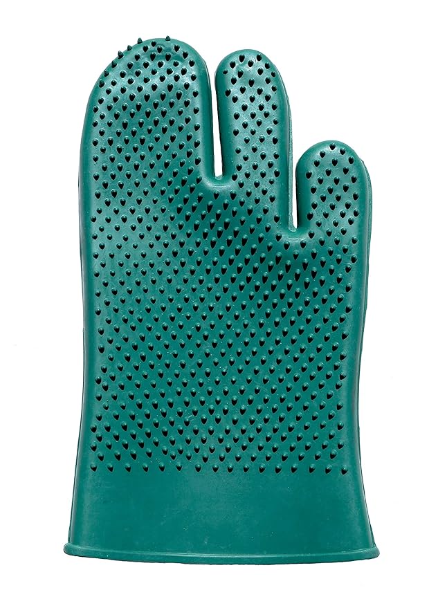 Comfy Pet Grooming & Bathing Glove - Fits Either Hand - Soft Gentle Nubs for Horses, Dogs, Cats & Other Pets - Short & Long Hair - Works Great on Thin and Sensitive Skin