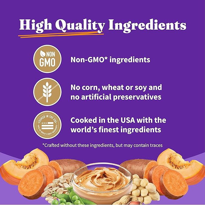 Halo Holistic Vegan Dog Food, Plant-Based Peanut Butter Recipe, Dry Dog Food, Complete Digestive Health, Kibble for Adult Dogs, 3.5 lb Bag